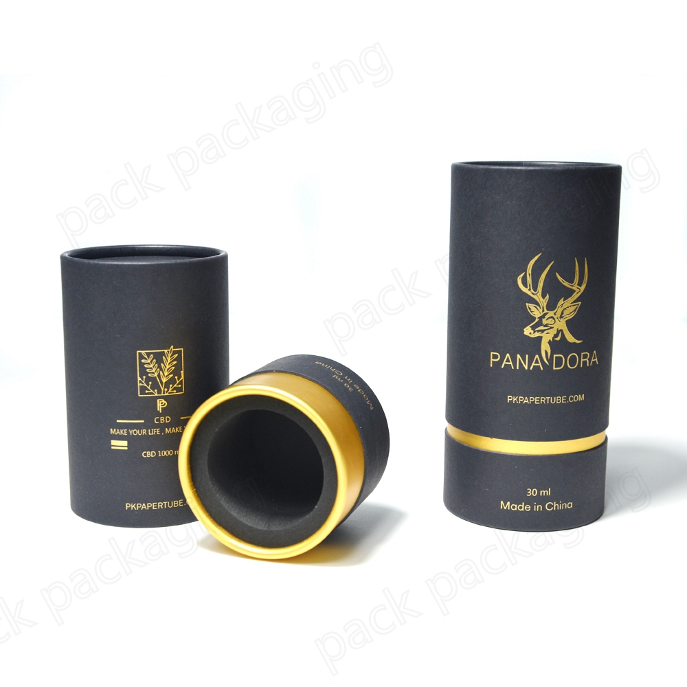 Biodegradable Cosmetics Packaging Tube Empty Essential Oil Bottle Cylinder Packaging Paper Tube