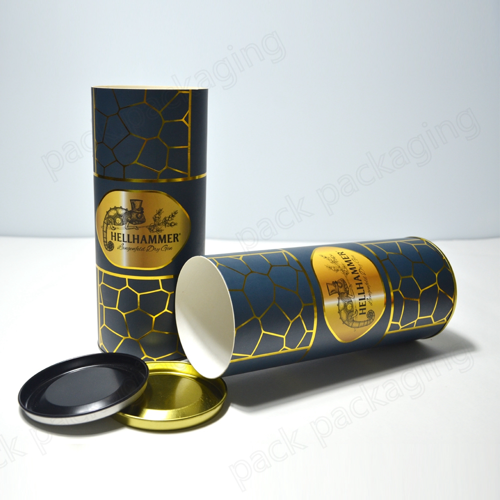 Custom Printed Cardboard Paper Cylinder Box Packaging Wine Bottle