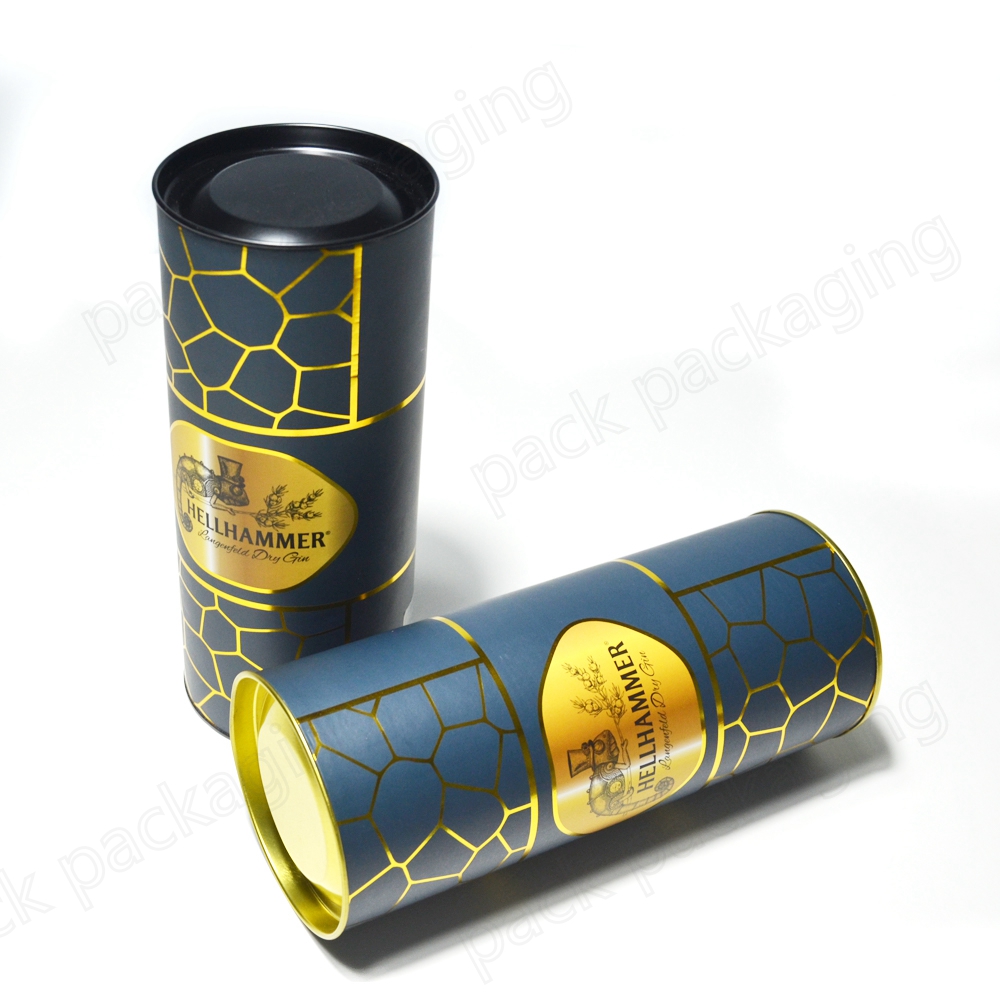 Custom Printed Cardboard Paper Cylinder Box Packaging Wine Bottle