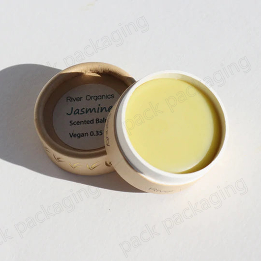 Custom Kraft Cardboard Empty Cosmetics Makeup Cream Cylinder Container Packaging Paper Jar