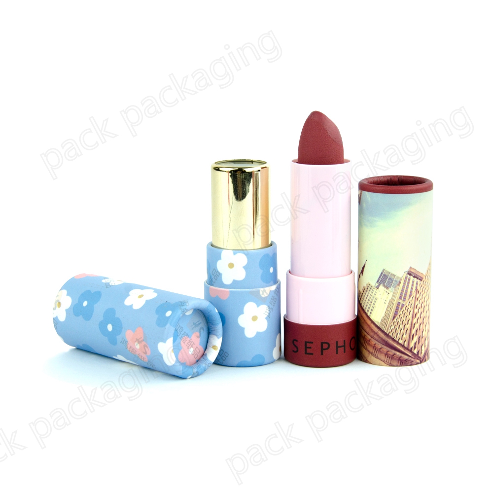 Luxury Round Boxes Cosmetic Container Lipstick Packaging Twist Up Paper Tube
