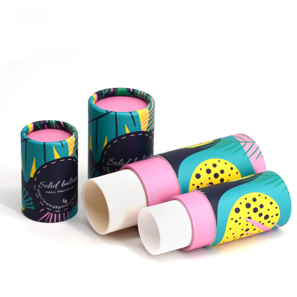 Customized Eco Friendly Cardboard Sun Stick Containers Cosmetic Packaging Twist Up Paper Tube