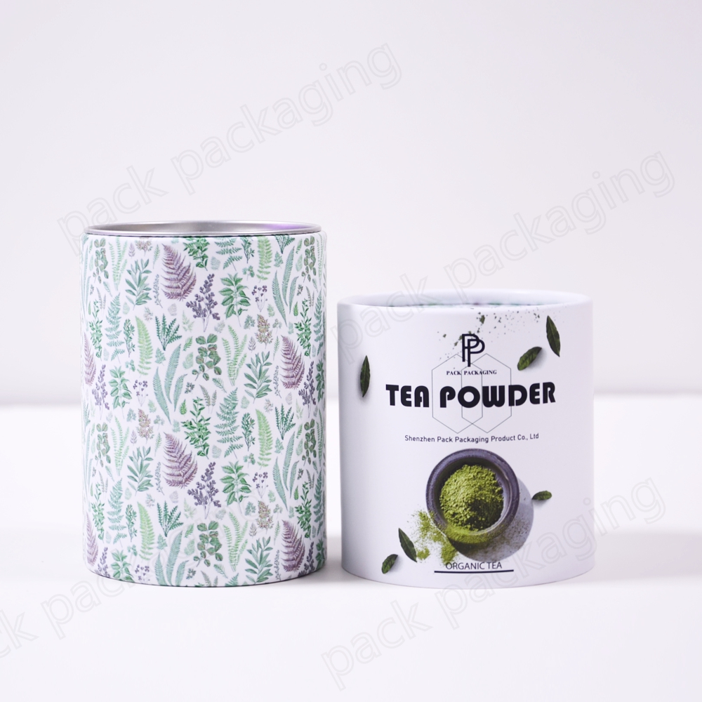 Customized Food Grade White Cardboard Paper Tube Box Coffee Tea Packaging Gift Boxes