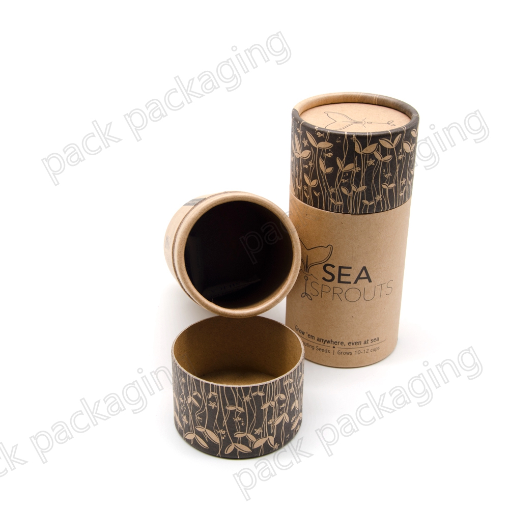 Wholesale Kraft Cardboard Food Storage Tube Container For Tea Coffee Powder Packaging