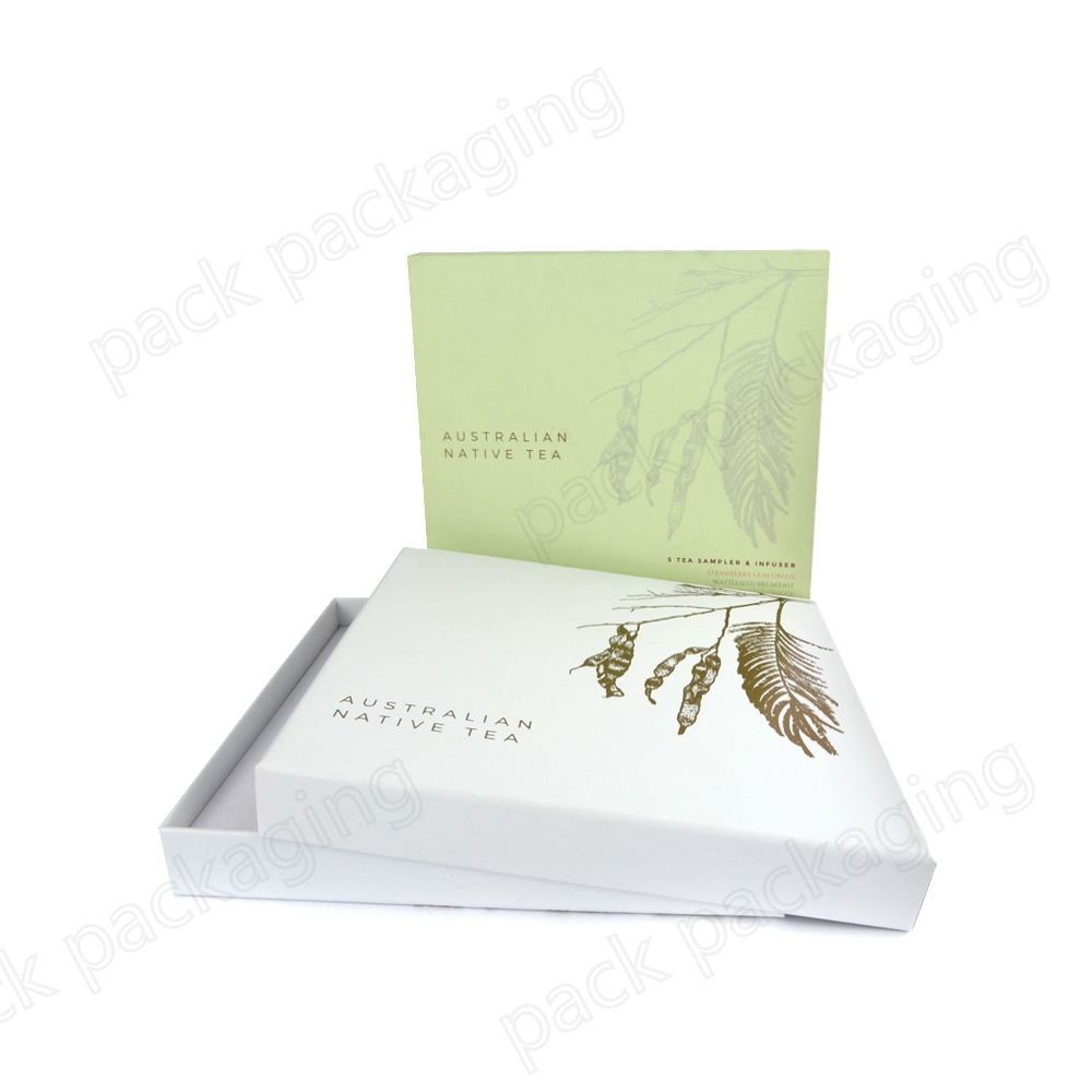 Custom Cardboard Packaging Lid And Base Paper Boxes For Tea Packaging With Paper Insert