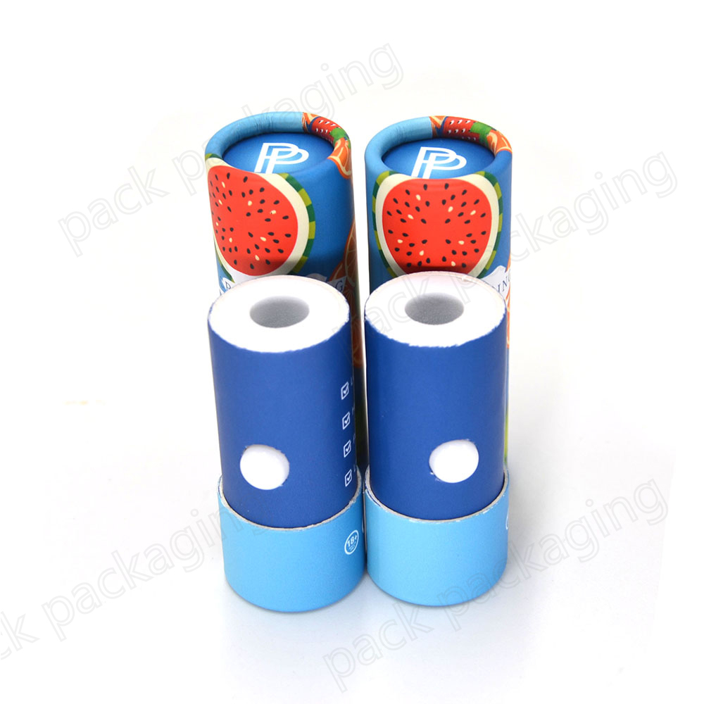Recyclable Cardboard Cylinder Packaging Paper Tube For Skin CBD Oil Bottle Child Resistant Packaging