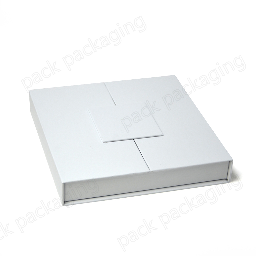 Custom Printing Luxury Flip Double Open White Magnetic Gift Box With Magnetic Closure