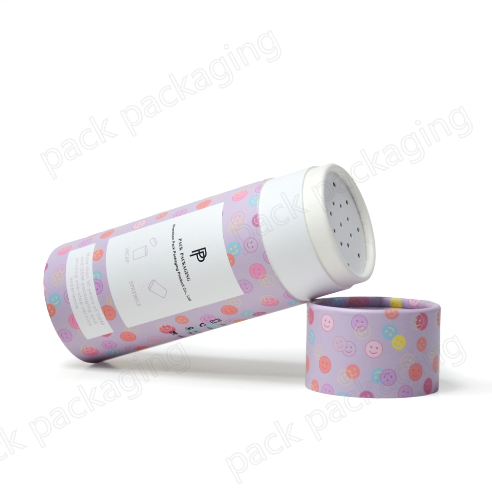Custom Food Grade Cardboard Paper Tube Spice Powder Packaging Shaker Cylinder