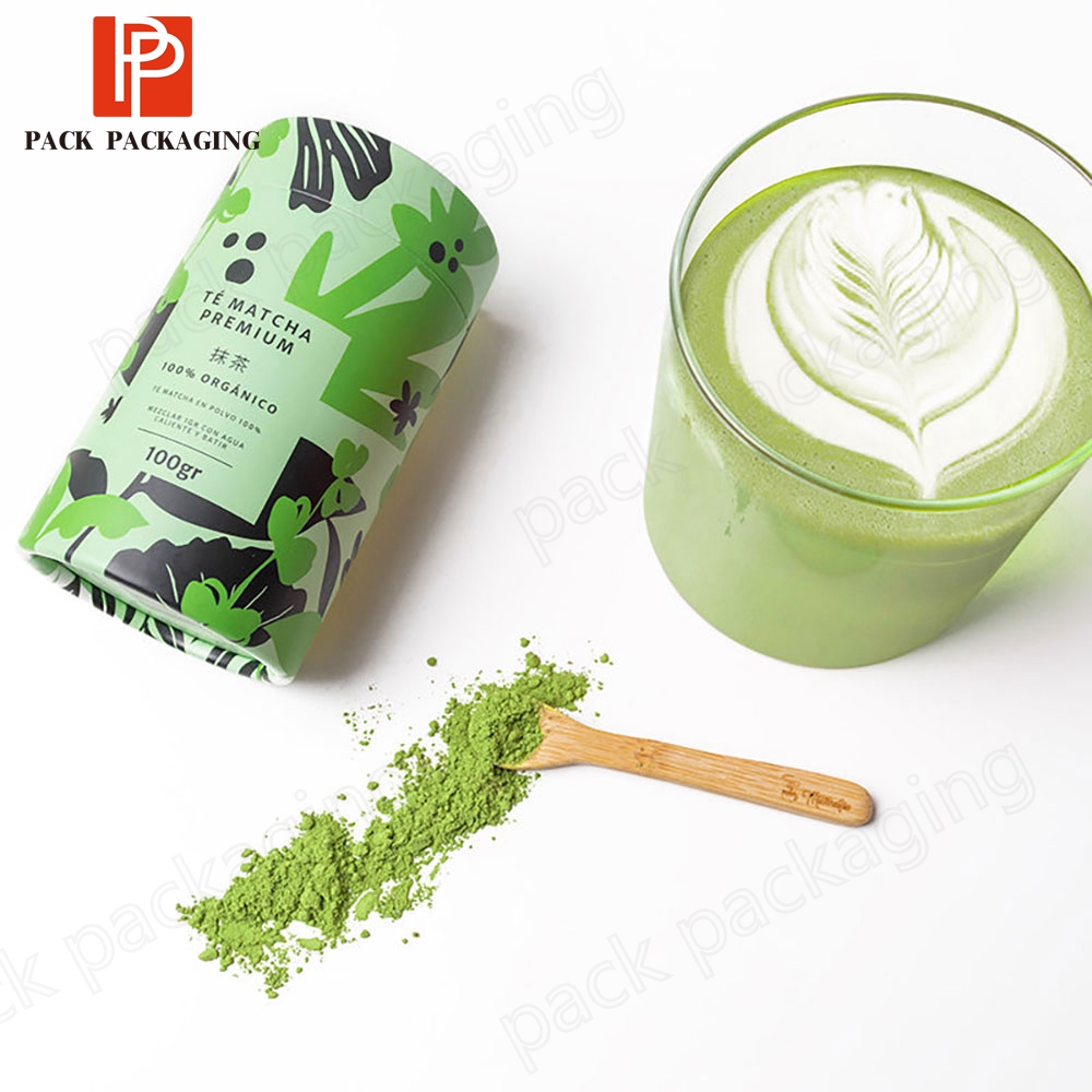 Biodegradable Matcha Powder Packaging Container Food Grade Cardboard Paper Tube