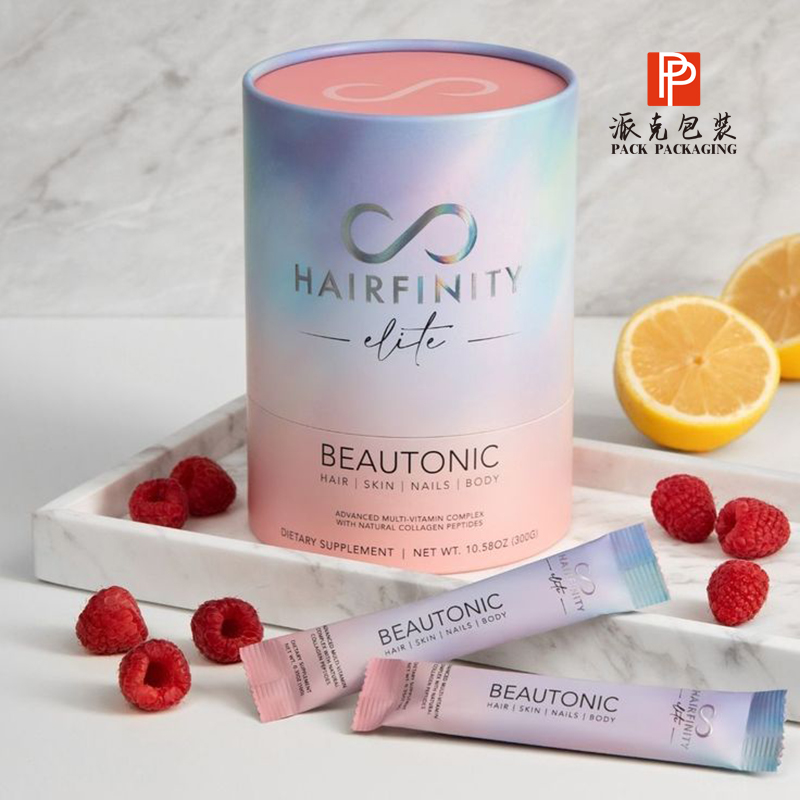 Custom Eco Friendly Food-grade Cardboard Box Packaging Paper Tube Containers powder supplement packaging 