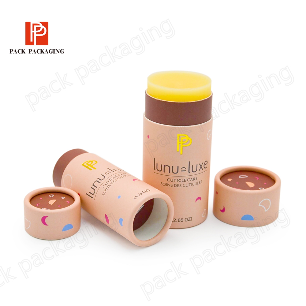 Custom Biodegradable Kraft Recyclable Cardboard Container Lip Balm Deodorant Push Up Paper Tube Packaging