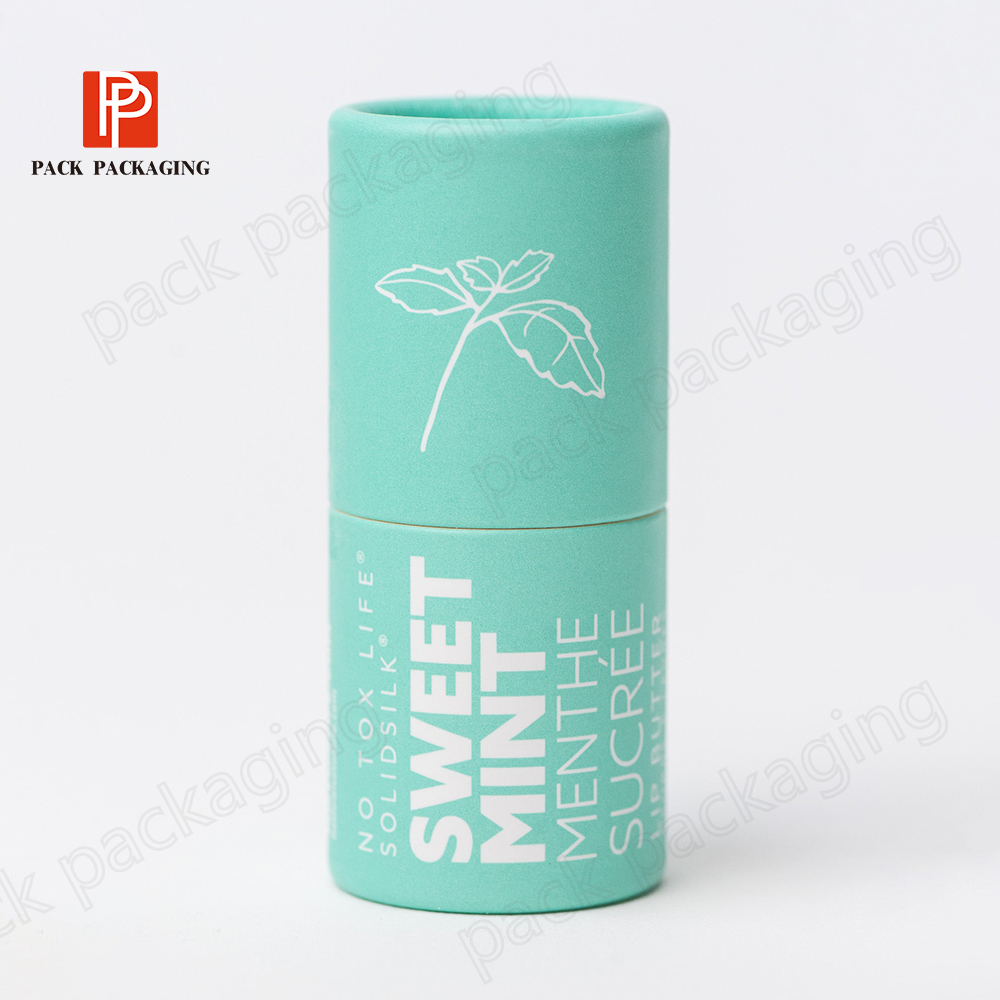 Custom Empty Biodegradable Kraft Cardboard Deodorant Packaging Push Up Lip Balm Paper Tube